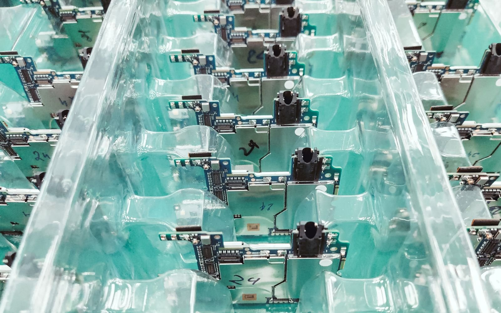 Placas electrónicas en producción